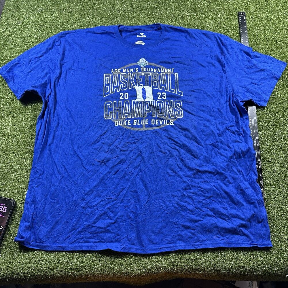 Duke Blue Devils Fanatics 5XL 2023 acc Basketball Champions T-Shirt NWOT